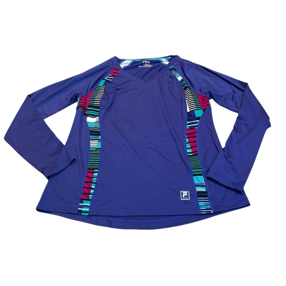 FILA long sleeve purple workout top